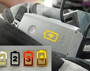 Reflective DJI Battery Number Decal | Vinyl Sorting Stickers