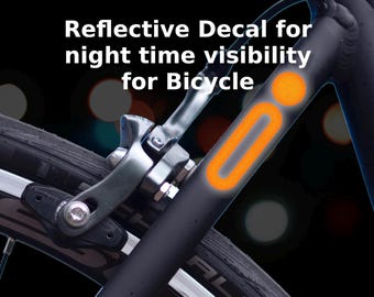 Reflective Bicycle Vinyl Decal | Night Visibility Sticker for Bikes, Helmets, Scooters & Cycling Gear | Waterproof High Intensity Reflector