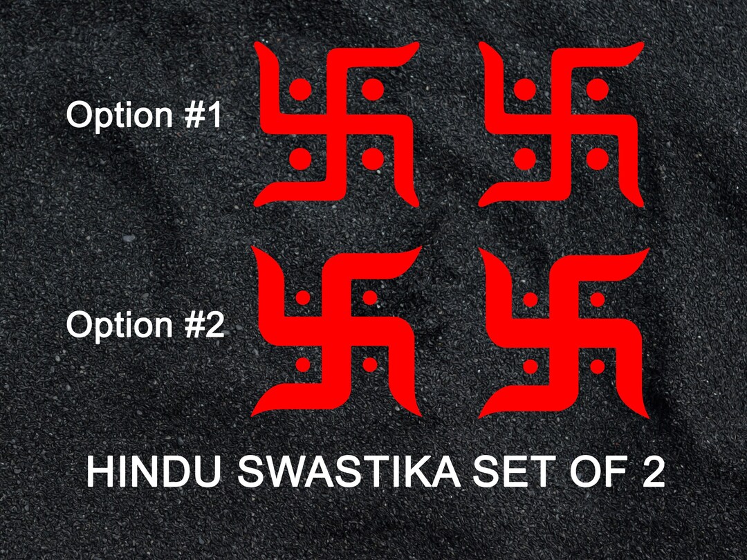 Swastika Symbol SET Of 2 Hindu Decal Stickers For Door car Swastik Swastika Symbol SET Of 2 Hindu Decal Stickers For Door car Swastik