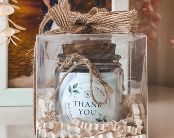 Guest wedding favours gift, rustic wedding, gift candle, personalized wedding gift