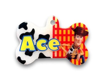 Placa de identificación de resina de Toy Story personalizada, placa de identificación de resina, diseña tu propia placa de identificación, placa de identificación personalizada para mascotas, regalo para cachorros, placa de identificación hecha a mano, placa de identificación hecha a mano