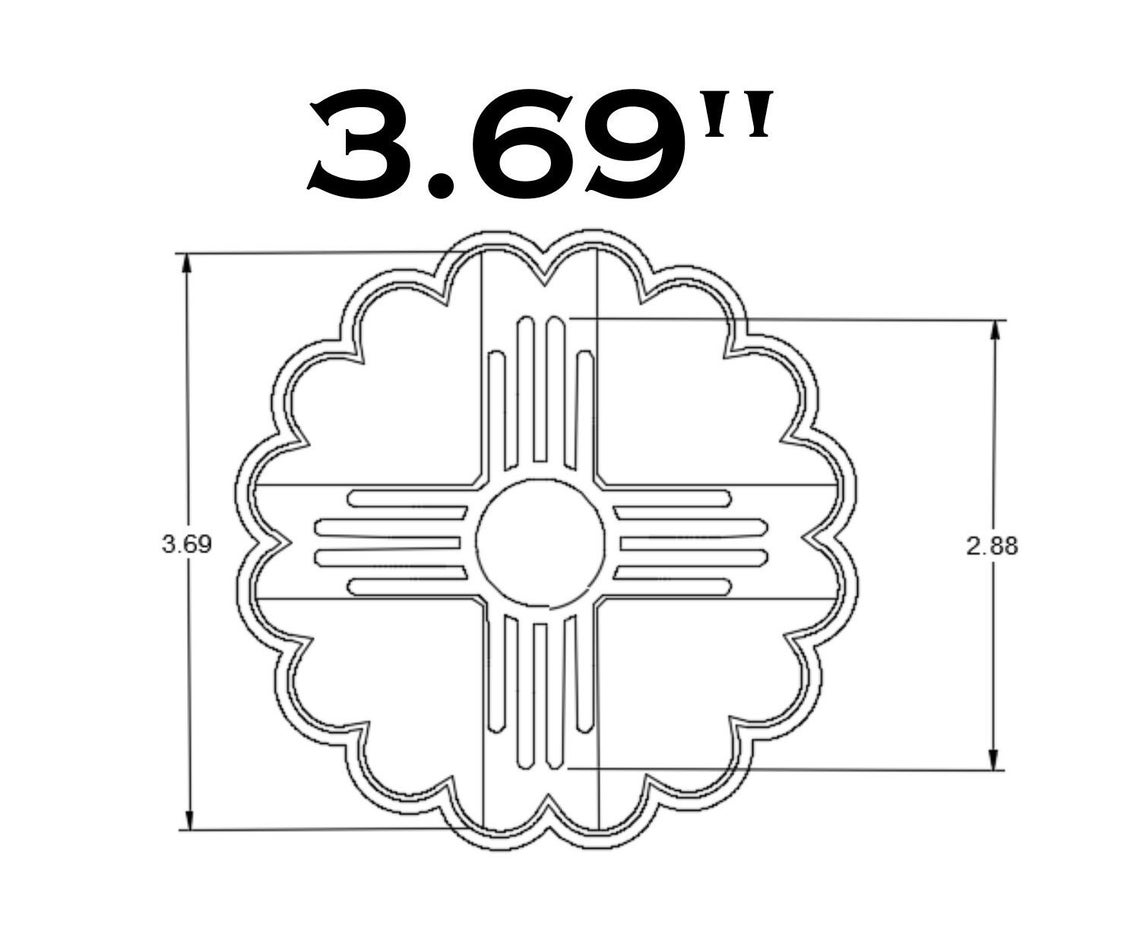Zia Cookie Cutter scalloped Round New Mexico Etsy