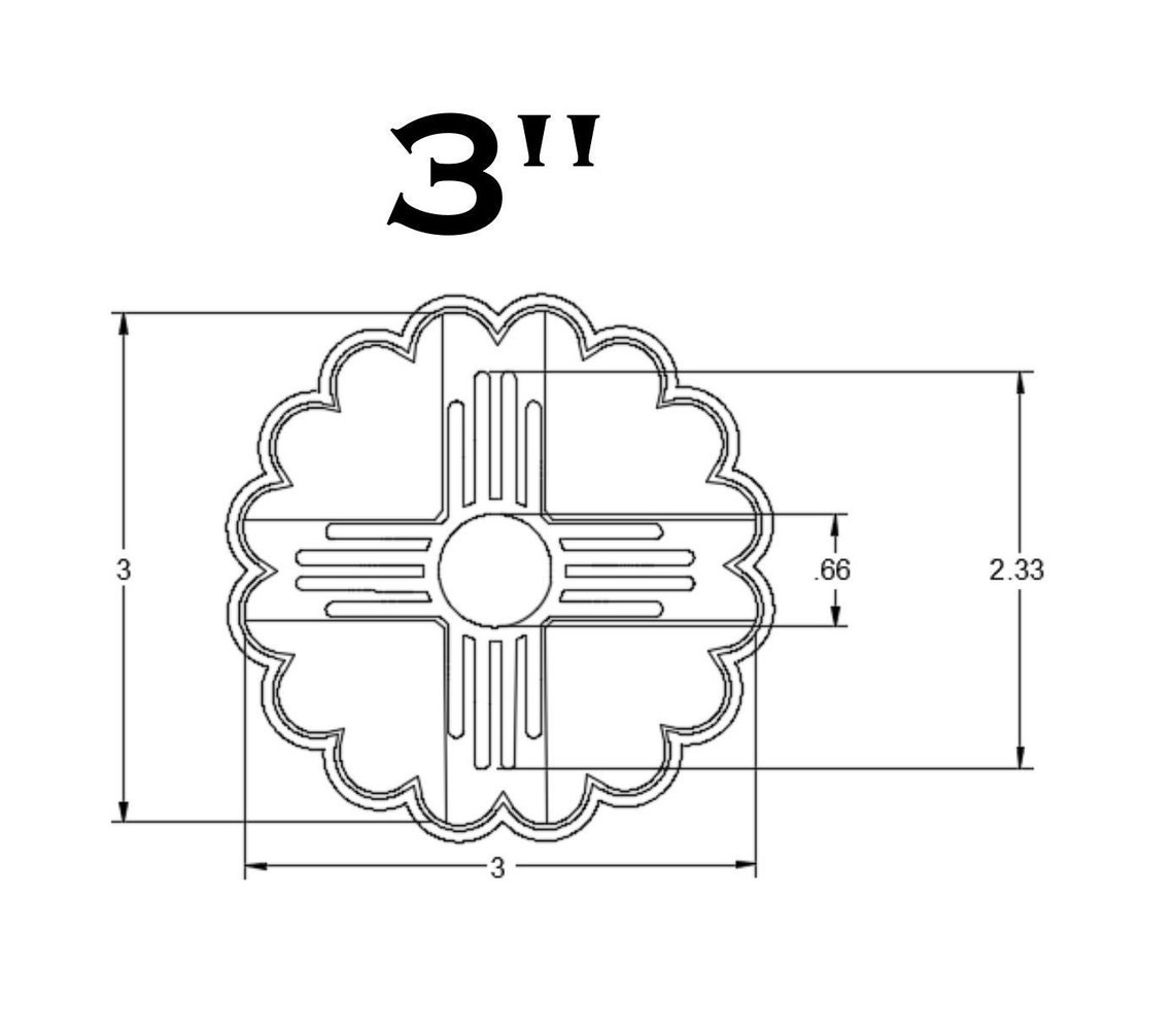 Zia Cookie Cutter scalloped Round New Mexico Etsy