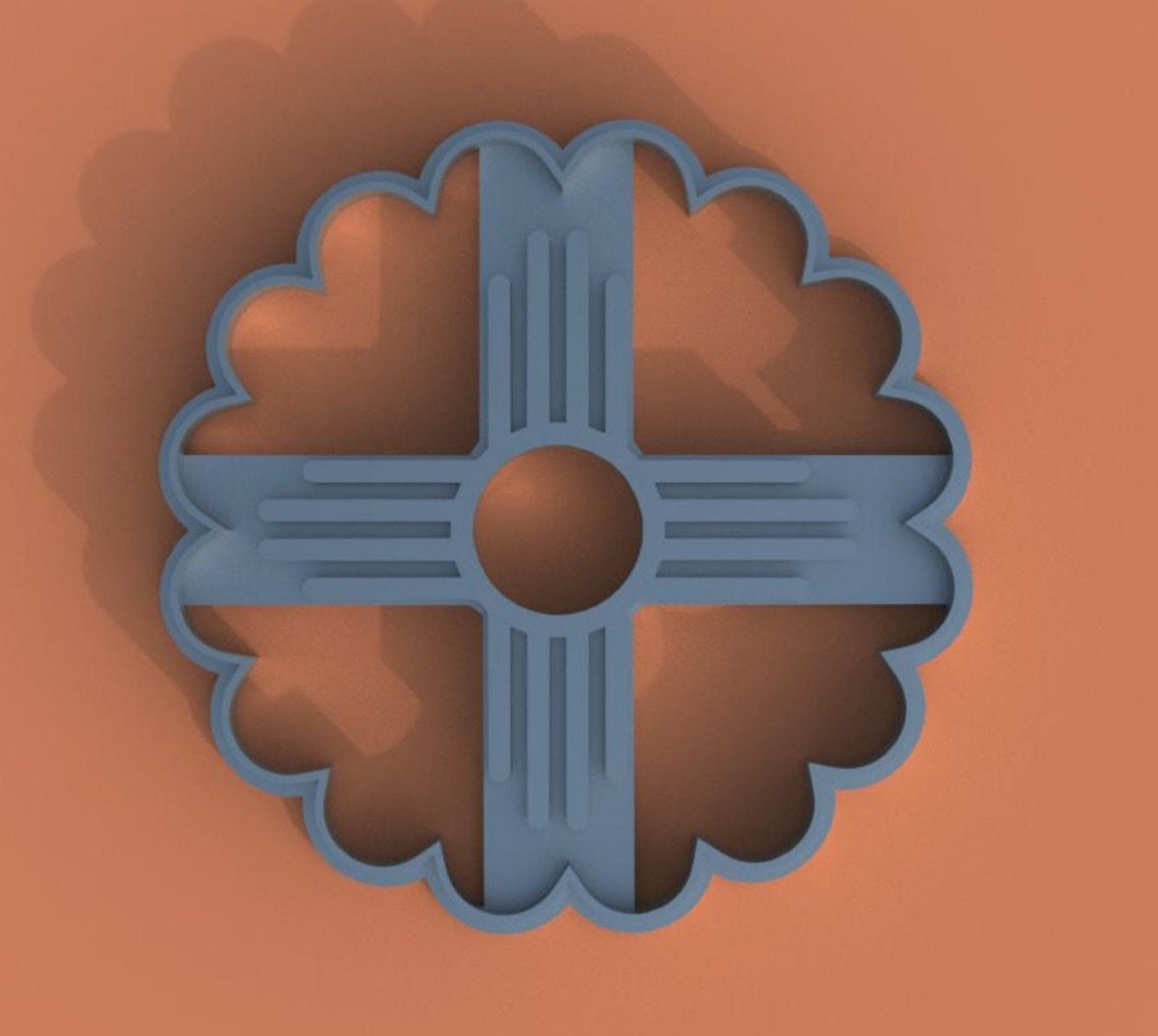 Zia Cookie Cutter scalloped Round New Mexico Etsy