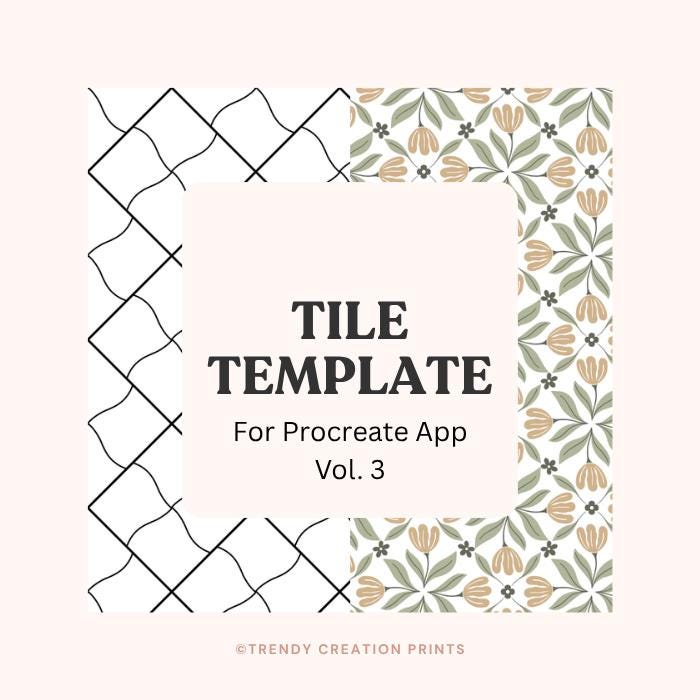 Plantilla de patrón sin costuras para Procreate – Módulo repetido, PNG, guía PDF y consejos pro