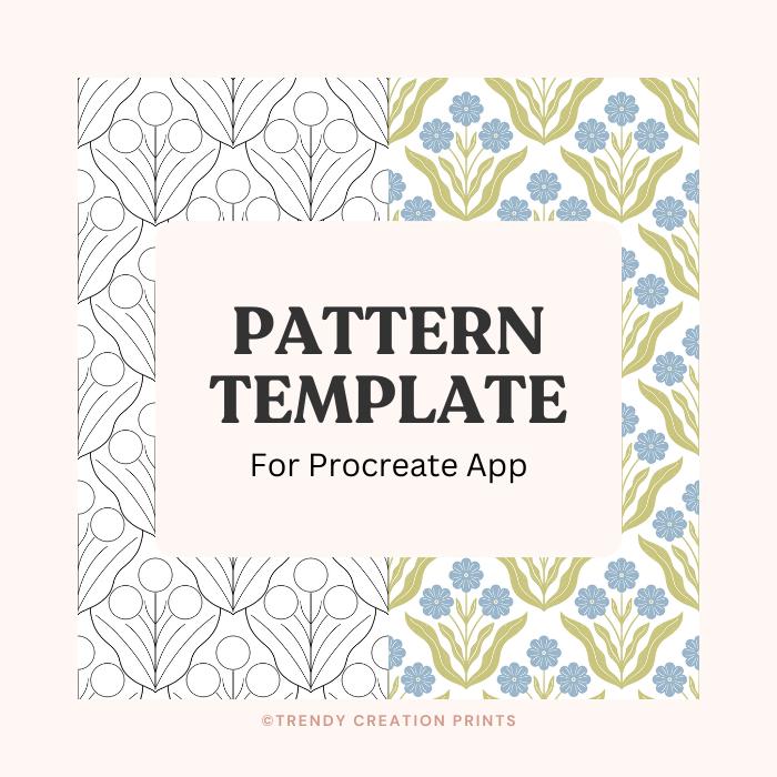 Plantilla de patrón sin costuras para Procreate – Herramientas de diseño digital + Guía PDF