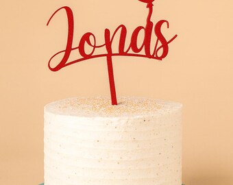 Birthday cake topper with name, personalized cake decoration, birthday cake topper, cake topper with name and number