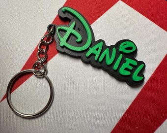 Keychain with name; Disney font (personalized)