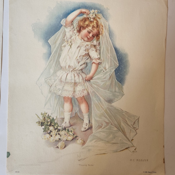 Junk Journal ephemera supplies Maude Humphrey Bogart reproductions Victorian girls playing dress up.  Nursery decor, journal, crafts