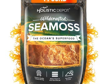1lb Grade A St. Lucia Wildcrafted Gold Sea Moss