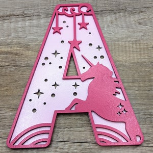 letter standee unicorn block letters