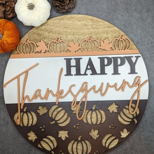 Hand-Painted Thanksgiving Welcome Sign: Fall Pumpkin Decor