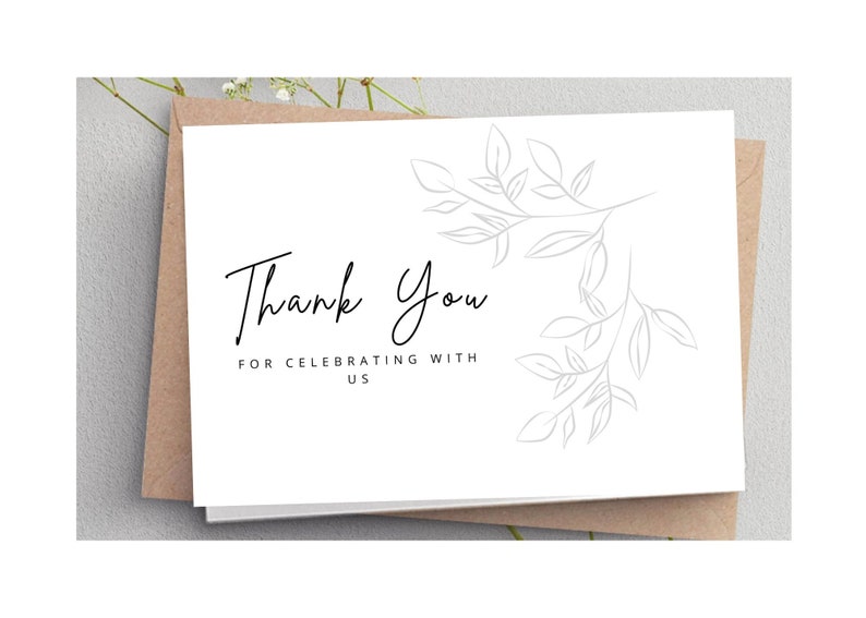 Thank You Card / Download / Printable / Stationary Etsy