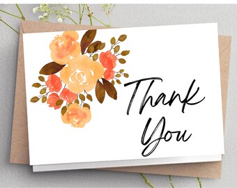Thank You Card / Download / Printable / Stationary - Etsy