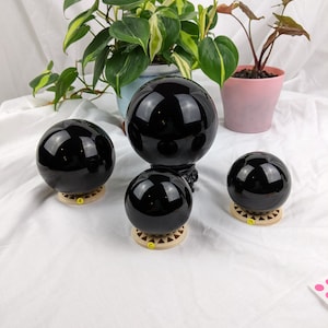 Natural Black Obsidian Spheres ~ Black Crystal Ball