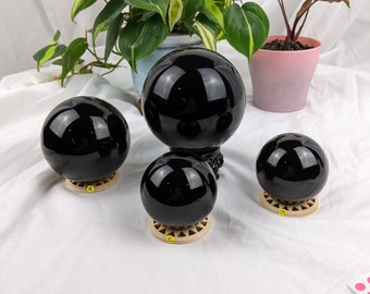 Natural Black Obsidian Spheres ~ Black Crystal Ball