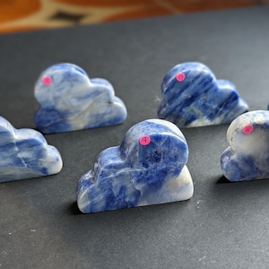 Hand Carved Afghanite Crystal Cloud ~ Blue Crystal Cloud Carving