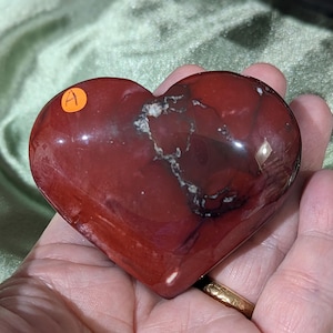 Mookaite Hearts and Palms ~ Hand Carved Mookaite ~ Mookaite Jasper Hearts and Palms ~ Mookaite Palm Stone