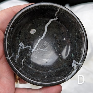3&quot; Hand Carved Crystal Bowls ~ Coral Jasper Bowl ~ Black Jade Bowl ~ Honey Calcite Bowl ~ Smudge Bowl ~ Offering Bowl