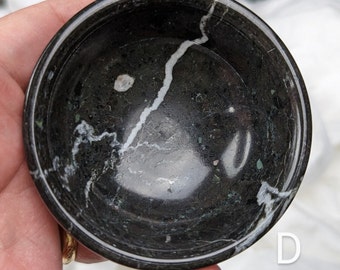3" Hand Carved Crystal Bowls ~ Coral Jasper Bowl ~ Black Jade Bowl ~ Honey Calcite Bowl ~ Smudge Bowl ~ Offering Bowl