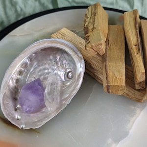 Palo Santo Sticks ~ Palo Santo Smudge Kit with Blue Abalone Shell ~ Smudge Sticks ~ Palo Santo Wood ~ Holy Wood