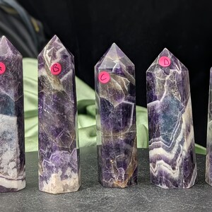 Dream Amethyst Towers ~ Chevron Amethyst Obelisk ~ Amethyst Crystal Tower