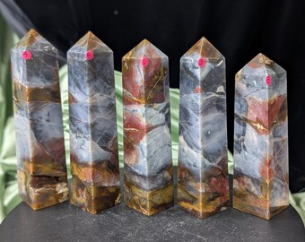 Purple and Pink Chalcedony Towers ~ Natural Purple and Pink Crystal Towers ~ Chalcedony Obelisk