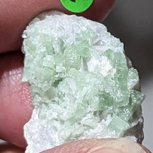 Green Tourmaline on Quartz and Albite Specimens ~ Green Tourmaline Specimen ~ Tourmaline Quartz Albite Matrix ~ Mineral Collection Starter