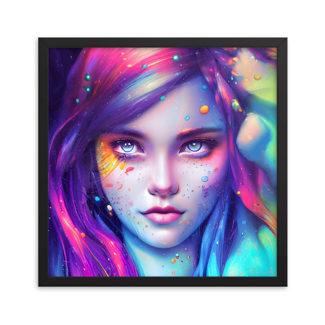 Portrait Color Splash Framed Wall Art for Wall Decor, Art for Home