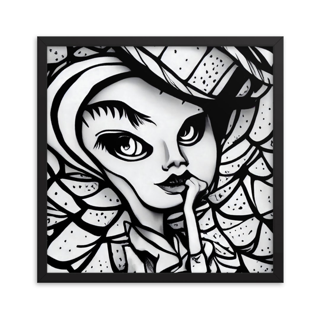 portrait-abstract-bw-art-framed-wall-art-for-wall-decor-art-for-home