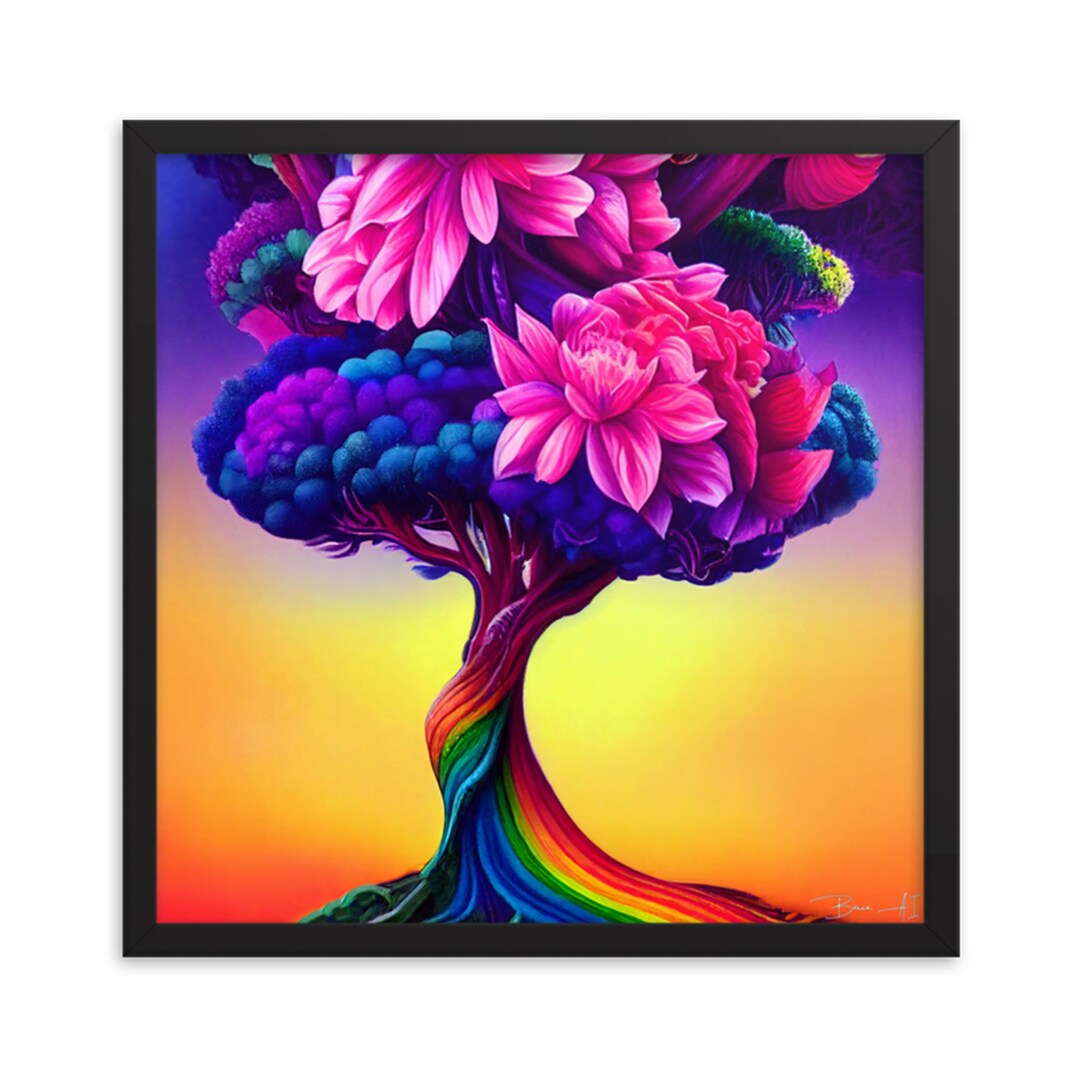 rainbow-tree-art-framed-wall-art-for-wall-decor-art-for-home-decor