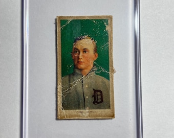 Ty Cobb - Tyrus Raymond Cobb - carta da baseball - RARA fronte verde - soprannominata "La pesca della Georgia" - carta da baseball MLB - leggenda - storia del baseball
