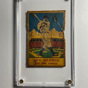 Henry Louis Gehrig Jr. (geboren Heinrich Ludwig Gehrig Jr.) - honkbalkaart - "The Iron Horse" - 7 x All-Star - 6 x World Series-kampioen MLB