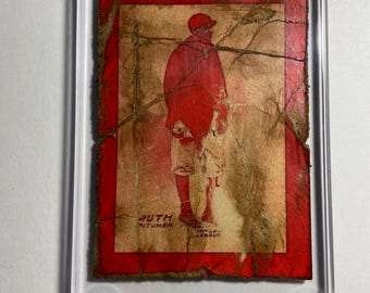 Babe Ruth -"The Sultan of Swat" - Babe Ruth - baseball card - Brother Matthias Boutlier helped Ruth - Red Sox, Yankees, Braves