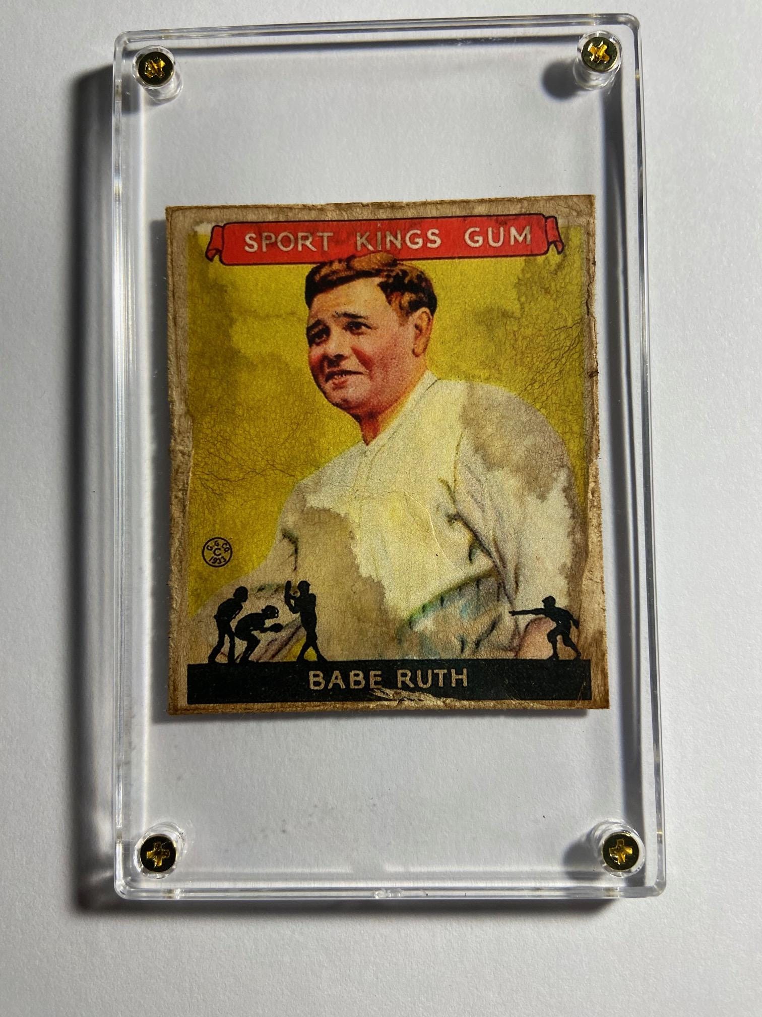 大リーグ ガラス額入り 記念品 ベーブ・ルース 1957 ベースボール 大リーグ ガラス額入り 記念品 ベーブ・ルース 1957 ベースボール