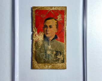 Ty Cobb - Tyrus Raymond Cobb - carta da baseball - fronte rosso - soprannominato "La pesca della Georgia"