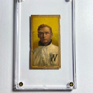 Walter Perry Johnson - baseball card - nicknamed &quot;Barney&quot; and &quot;the Big Train&quot;, was an American professional MLB baseball player