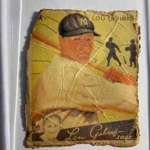 Lou Gehrig baseball card