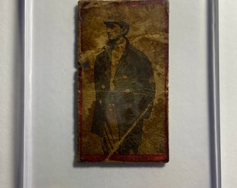 Shoeless Joe Jackson - reimpresión antigua - tarjeta de béisbol con borde rojo de los Chicago Black Sox