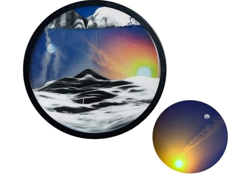 60 CM Wall Hanging Moving Sand Art Sandscape 3D Large Décor Etsy