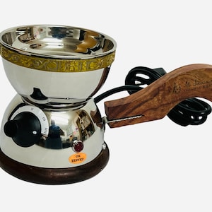 Electric Jumbo Cup incense burner automatic ON/OFF thermostat temperature control Oudh - Bakhoor-Resins-Frankincense-Lobaan-Dhoop-Wax-Oil
