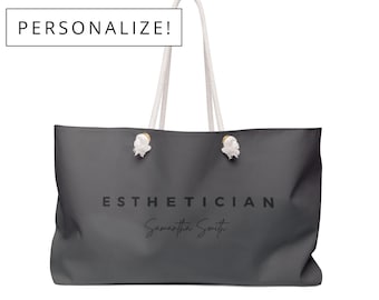 Personalized Esthetician Tote Bag, Gift For Esthetician, Personalized Name Gift, Lash Tech Gift, Salon Staff Gift, Esthetician, Canvas Tote