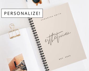 Esthetician Notebook, Skin Care Notebook, Laser and Botox gift, Esthetician Gift, Personalized Notebook, 2025 Notebook, Personalized Gift