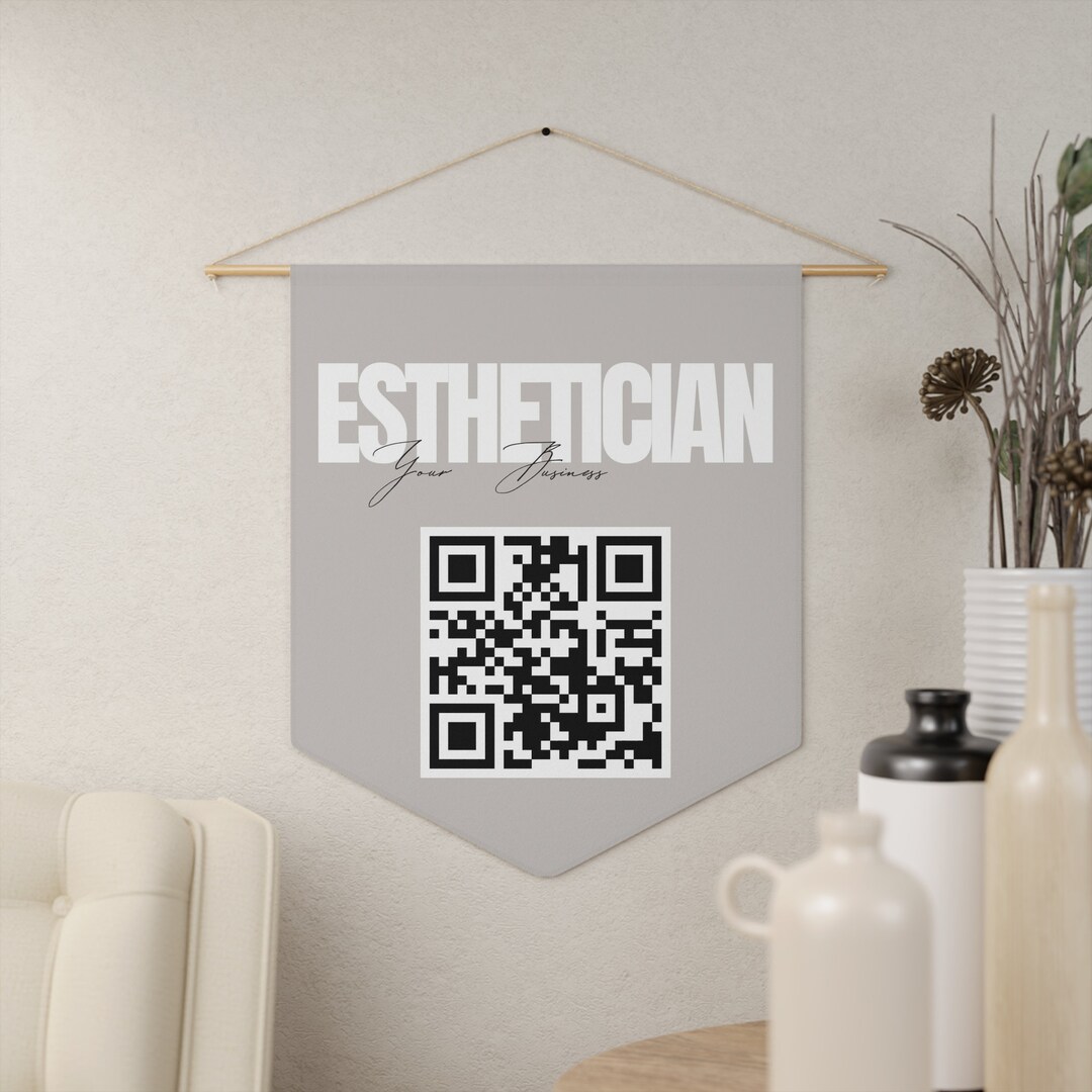 Salon QR Code Sign, Esthetician Sign, site QR Code, Custom QR Code
