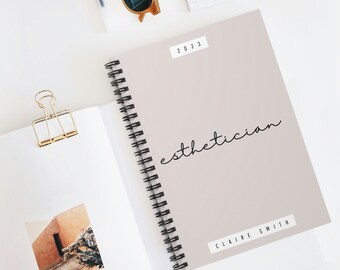 Esthetician Notebook, Gift for Spa Staff, Personalized Career Notebook, Esthetician Gift 2023, Esthetician Grad Gift, Gift For Salon, Owner
