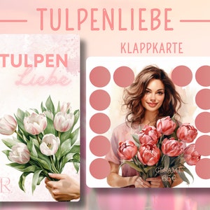 Sparchallenge I Tulpenliebe I Frühling I Rubbeln I Klappkarte
