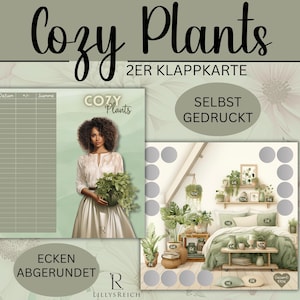 Klappkarte l Cozy Plants l Rubbelchallenge I Abstreichen I Sparchallenge