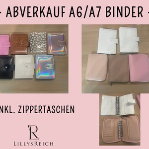 Binder A7 / A6 I Sales I Zipper pockets I Envelope method