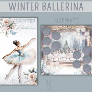 Winter Ballerina l Klappkarte l Rubbelchallenge I Würfeln l Sparchallenge l Winter