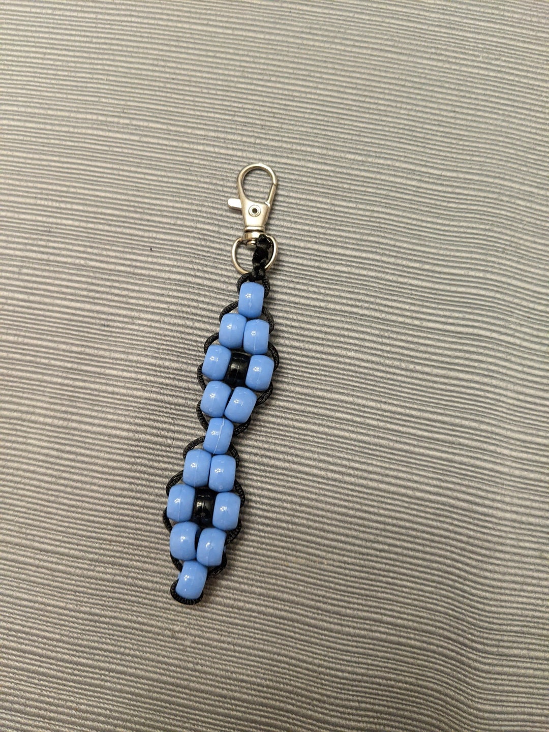 Periwinkle/black Double Diamond Key Chain - Etsy